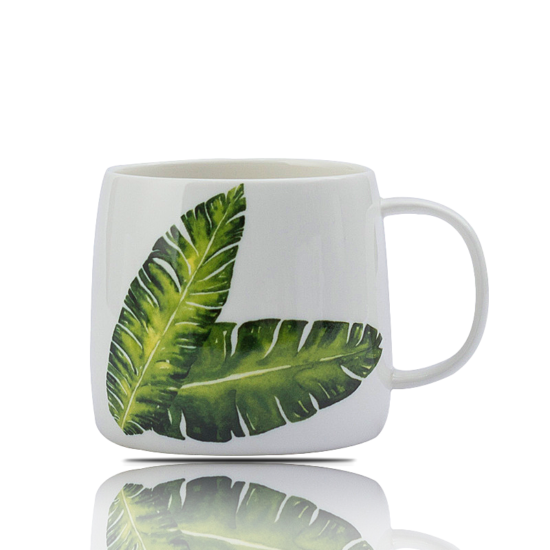 Ceramic green plants mug