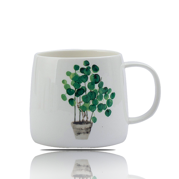 Ceramic green plants mug