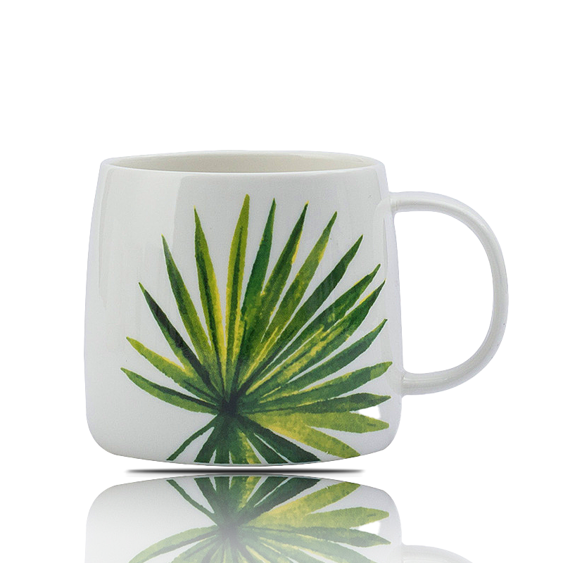 Ceramic green plants mug