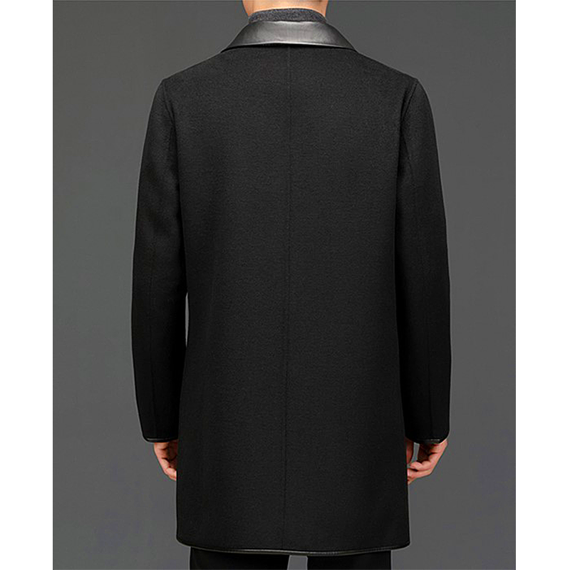 Men jacket double-sided cashmere coat men's mid-length lapel wool coat for men
