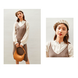 Women cashmere sweater women's autumn/winter two-piece dress Knitted cardigan V-neck midi slip dress