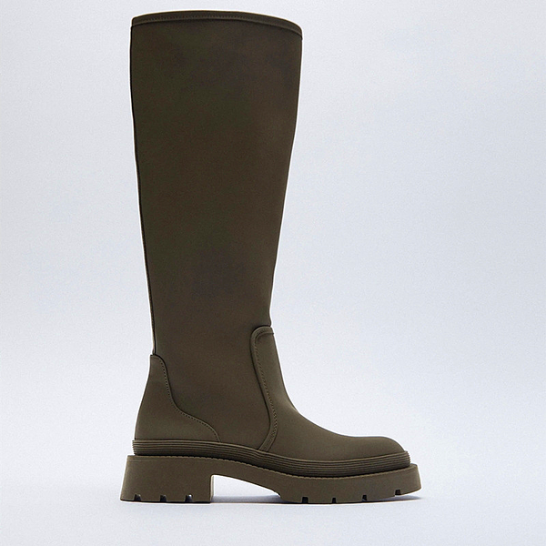 Women shoes boots round head is thin but knee-length boots