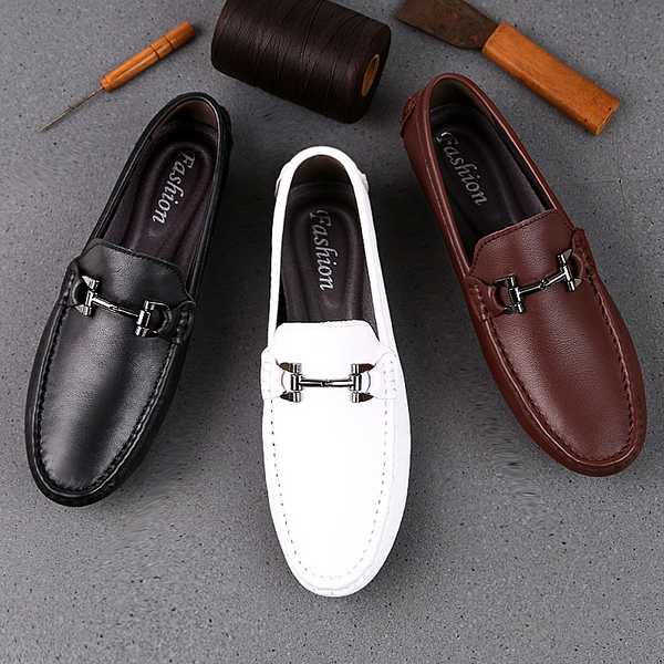 Men Shoes Leather Genuine Men Moccasin Shoes Fashion Leather Loafer Shoes Men Luxury