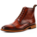 Men shoes High-top Lace-up Men's Leather Boots Cowhide Men's Shoes