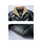 Men's Warm And Cold-proof Waterproof Jacket With Wool Collar Down Jacket