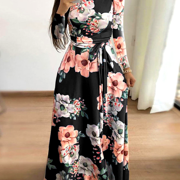 Women dress Flower Print Swing Dress