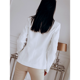 Women Suit jacket metal buckle double breasted small suit women female