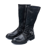 Men shoes Bambi Dillon's new leather high-top riding boots men's cowhide boots men's heightened British tooling boots men's Martin boots