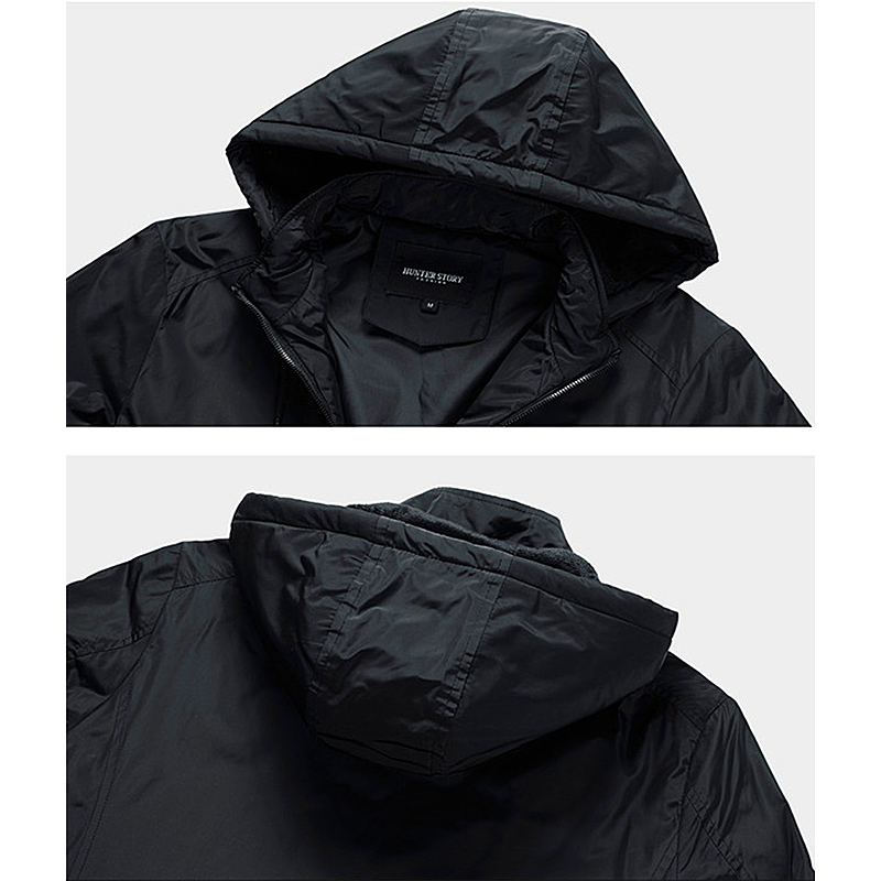 Men jacket Detachable Hooded Jacket Casual Sports Thin Cotton Jacket Business Trend Men's