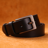 Men Belt men's genuine leather top layer cowhide pin buckle belt