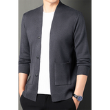 Men cardigan Genuine Chiamagna Autumn new men's cardigan simple business casual knit sweater jacket