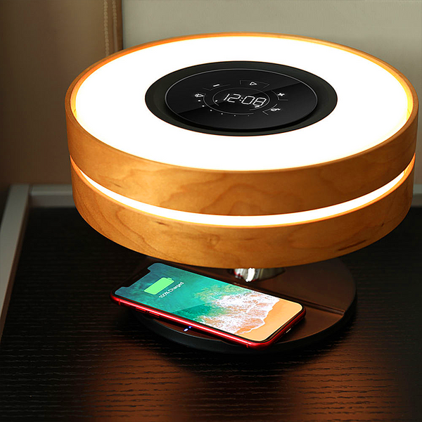 Dawn of Forest Lamp with TWS Wireless Speaker Qi Wireless Charger
