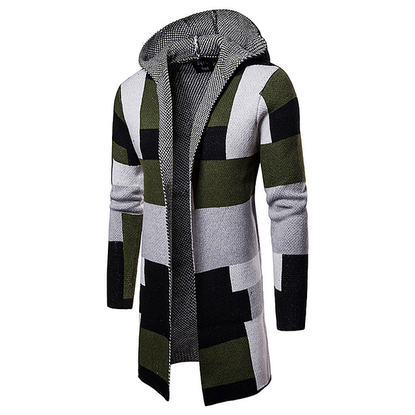 Fall winter men's sweater hooded knitted jacket knitted sweater coat