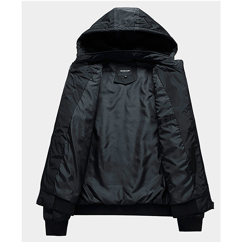 Men jacket Detachable Hooded Jacket Casual Sports Thin Cotton Jacket Business Trend Men's