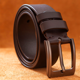 Men Belt men's genuine leather top layer cowhide pin buckle belt