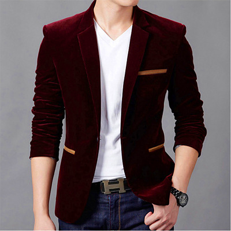 Men one Button slim fit Suit blazer Coat Jacket suit