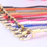 Women belt woven belt pin buckle wild thin belt ladies rope belt decoration