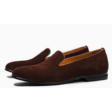 Men  Suede leather Casual Shoes Men Shoes Slip on Loafers High Quality Goodyear