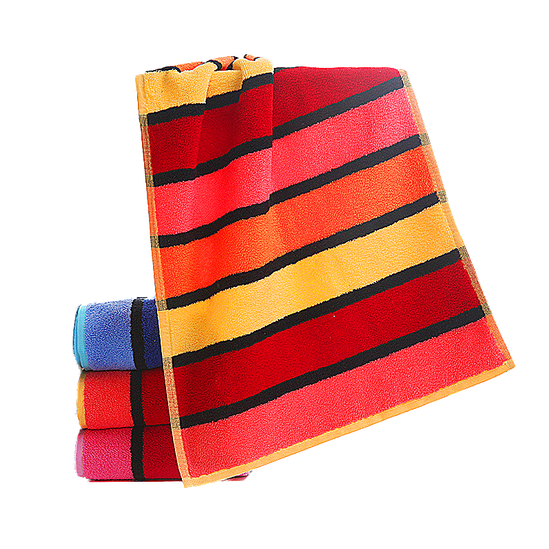 Thickened Color Striped Face Towel