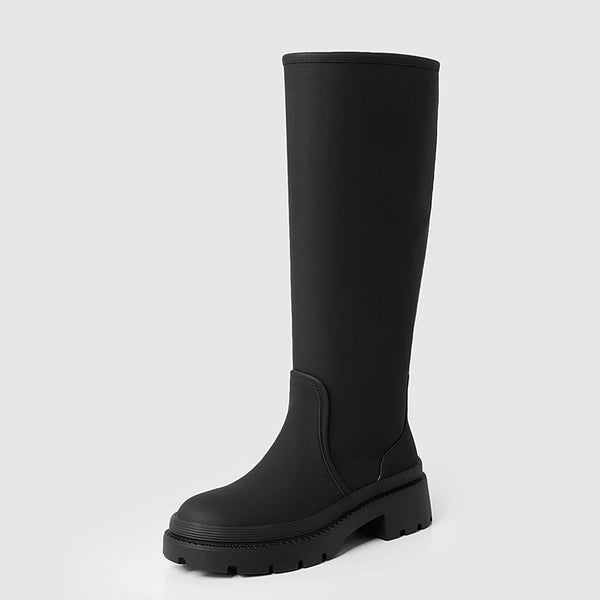 Women shoes boots round head is thin but knee-length boots