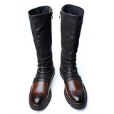 Men shoes Bambi Dillon's new leather high-top riding boots men's cowhide boots men's heightened British tooling boots men's Martin boots