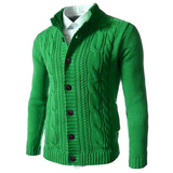 men Fall/Winter  Casual Single-Breasted Stand-up Collar Cardigan Sweater Men Loose Plus Size Jacket Men Knitwear