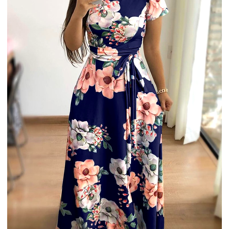Women dress Flower Print Swing Dress