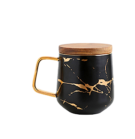 Gold painted ceramic mug