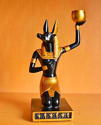 Anubis EGYPTIAN GUARDIAN candle holder