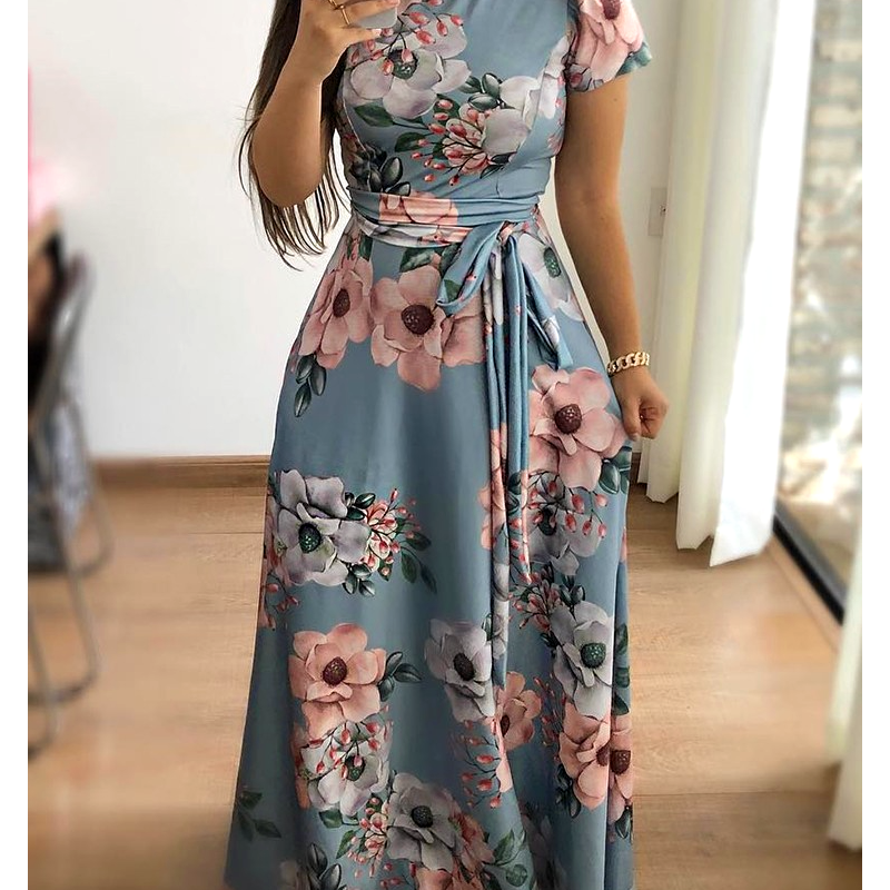 Women dress Flower Print Swing Dress