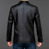 leather jacket men young and middle-aged leisure four seasons can wear high-end leather jacket plus fleece jacket