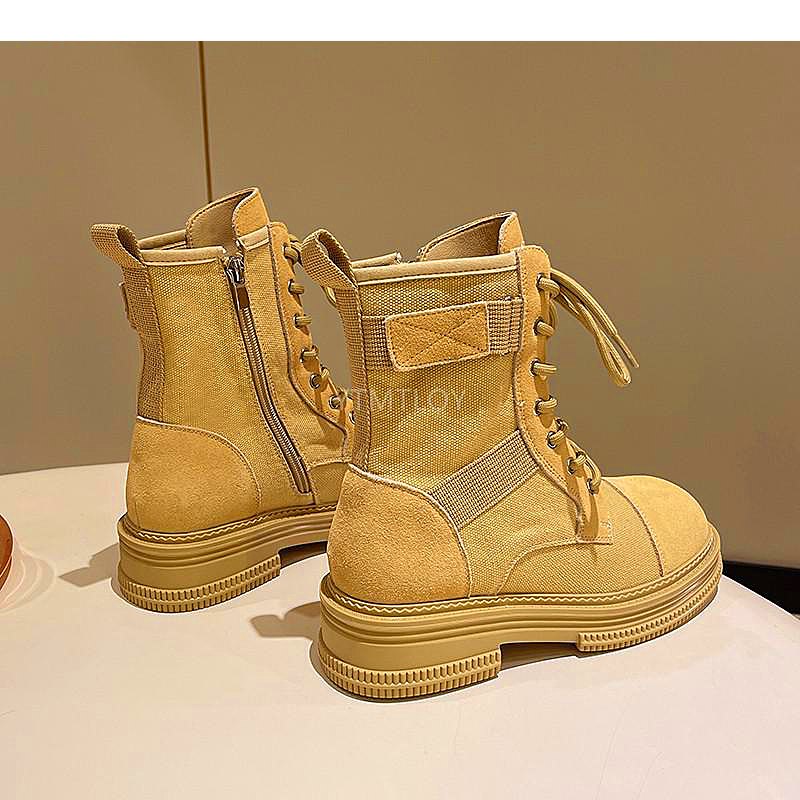 Women shoes British style thick bottom heightened Martin boots women's autumn, summer and winter thin mid-tube short boots