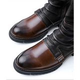 Men shoes Bambi Dillon's new leather high-top riding boots men's cowhide boots men's heightened British tooling boots men's Martin boots