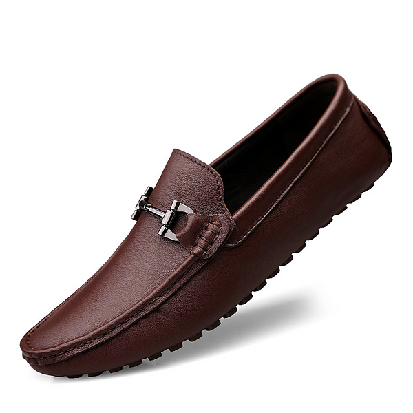 Men shoes Slip On Genuine Leather Loafers Men Casual Shoes