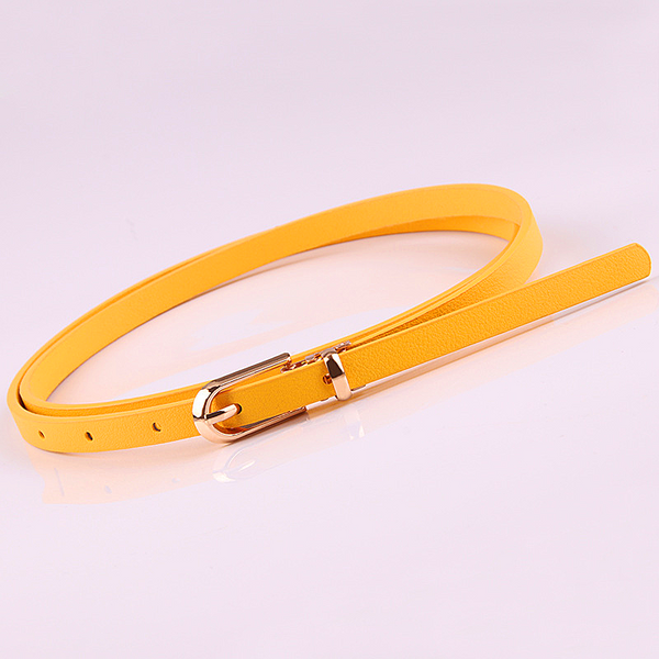 Women belt Thin Belt Ladies Versatile Pin Buckle PU Small Belt