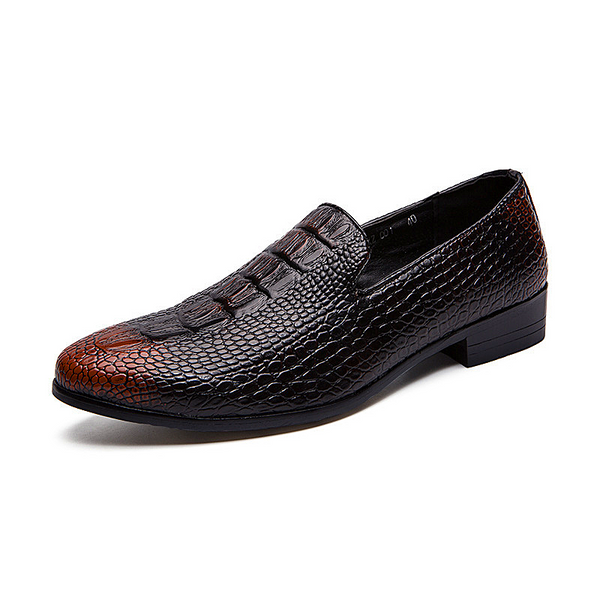 Men shoes  pointed casual small leather shoes crocodile pattern men's shoes mens leather shoes