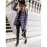 Autumn And Winter New Mid Length Suit Double Breasted Long Sleeved Women's Woolen Coats