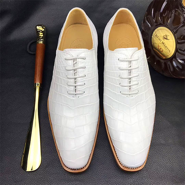 Men shoes men crocodile leather shoes male wedding shoes white shoes leather sole shoes luce up