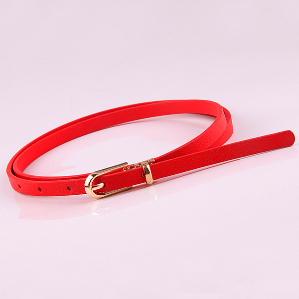 Women belt Thin Belt Ladies Versatile Pin Buckle PU Small Belt