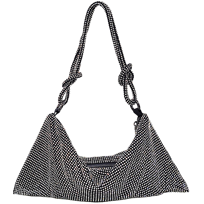 The New Trendy Light Luxury Full Diamond Underarm Bag women Niche Design Diamond-studded Single