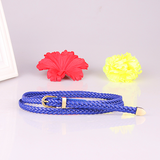 Women belt woven belt pin buckle wild thin belt ladies rope belt decoration