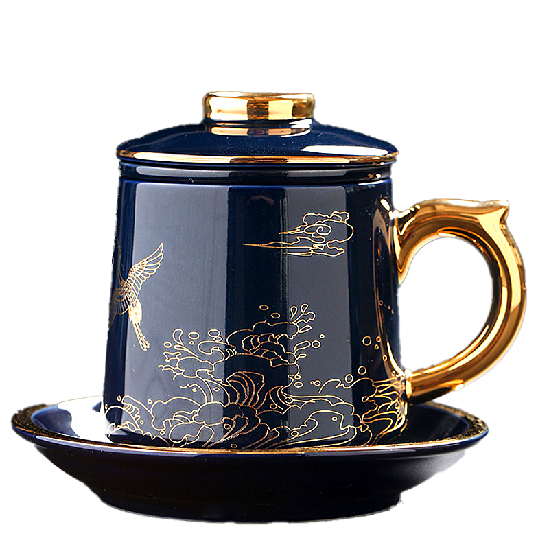 Royal tea cup with lid and filter